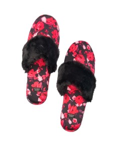 Домашні капці Victoria's Secret Slippers Black floral print