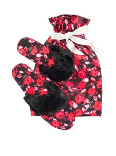 Домашні капці Victoria's Secret Slippers Black floral print