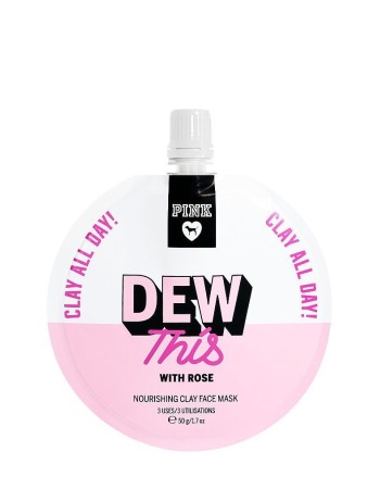 МАСКА для лица Victoria's Secret PINK Clay Mask Pouch DEW THIS WITH ROSE