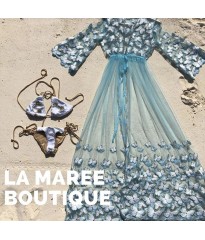 ТУНИКА C БАБОЧКАМИ - LA MAREE - LONG - BLUE - ONE SIZE(р)