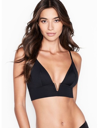 БЮСТГАЛЬТЕР BRA - PLUNGE BRALETTE BLACK -  VICTORIA'S SECRET 