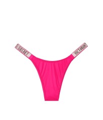 Трусики Victoria’s Secret Very Sexy Crystal Logo Shine Strap Brazilian panty ULTIMATE PINK