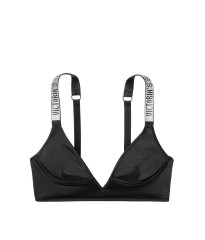 Бюстгальтер Victoria's Secret Lux bra Plunge Embellished Straps V-WIRE Long Line BLACK