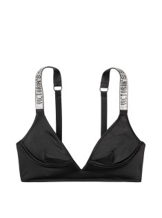 Бюстгальтер Victoria's Secret Lux bra Plunge Embellished Straps V-WIRE Long Line BLACK