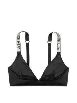Бюстгальтер Victoria’s Secret Lux bra Plunge Embellished Straps V-WIRE Long Line BLACK