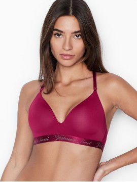 Бюстгальтер Victoria’s Secret Logo Bra Lightly Lined Wireless Razzleberry